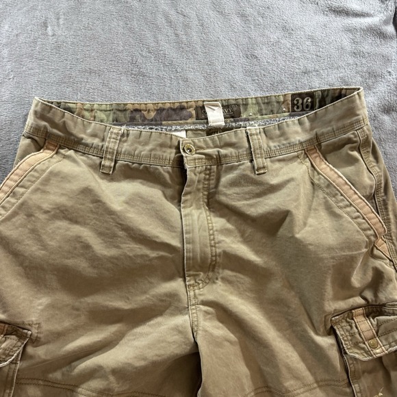 Vintage Y2K Cargo Shorts Mens 36 Brown Old Navy Military Baggy Standard Issue - Picture 5 of 16
